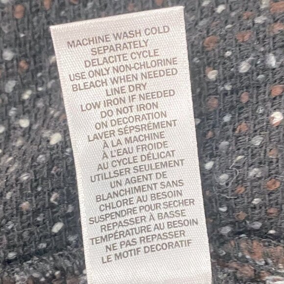 Northern Reflections Brown Black Wool Blend Toggle Closure Pea Coat Sweater L - Picture 5 of 13